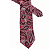 Gravata Slim Vermelha Arabesco Linha Elegante - Imagem 4