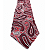 Gravata Slim Vermelha Arabesco Linha Elegante - Imagem 5