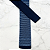 Gravata Slim Crochê Tricô Azul Trabalhada - Imagem 6