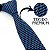 Gravata Slim Crochê Tricô Azul Trabalhada - Imagem 4