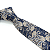 Gravata Slim Arabesco Azul Linha Elegante - Imagem 3