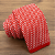 Gravata Slim Crochê Tricô Vermelha Trabalhada - Imagem 6