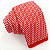 Gravata Slim Crochê Tricô Vermelha Trabalhada - Imagem 1