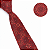 Gravata Slim Floral Vermelha Luxo - Imagem 2