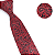 Gravata Semi Slim Arabesco Vermelha Premium - Imagem 2