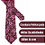 Gravata Slim Floral Rosa Linha Premium - Imagem 6