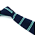 Gravata Slim Crochê Tricô Azul Listrada - Imagem 3