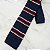 Gravata Slim Crochê Tricô Azul Marinho Listrada - Imagem 6