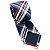 Gravata Slim Xadrez Azul Linha Premium - Imagem 5
