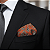 Lenço de Bolso Masculino Social Laranja Premium - Imagem 2