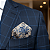 Lenço de Bolso Masculino Social Terno Azul - Imagem 2