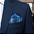 Lenço de Bolso Masculino Social Azul - Imagem 2