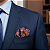Lenço de Bolso Masculino Marsala Premium - Imagem 2