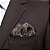 Lenço de Bolso Masculino Arabesco Marrom - Imagem 2