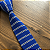 Gravata Slim Crochê Tricô Listrada Azul - Imagem 6
