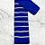Gravata Slim Crochê Tricô Listrada Azul - Imagem 7
