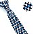 Gravata Slim Crochê Tricô Quadriculada Azul - Imagem 2