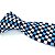 Gravata Slim Crochê Tricô Quadriculada Azul - Imagem 3