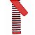 Gravata Slim Crochê Tricô Vermelha Listrada - Imagem 3