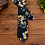 Gravata Slim Floral Preta Premium - Imagem 4