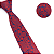 Kit Gravata Slim e Lenço de Bolso Vermelho Paisley - Imagem 3