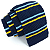 Gravata Slim Crochê Tricô Azul Listrada - Imagem 1