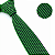 Gravata Slim Crochê Tricô Verde Listrada - Imagem 2