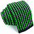 Gravata Slim Crochê Tricô Verde Listrada - Imagem 1