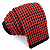 Gravata Slim Crochê Tricô Vermelha Trabalhada - Imagem 1