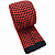 Gravata Slim Crochê Tricô Vermelha Trabalhada - Imagem 4