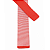Gravata Slim Crochê Tricô Vermelha Listrada - Imagem 4