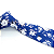 Kit Gravata Slim e Lenço de Bolso Floral Azul Algodão Premium - Imagem 3
