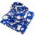 Kit Gravata Slim e Lenço de Bolso Floral Azul Algodão Premium - Imagem 7