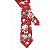 Kit Gravata Slim e Lenço de Bolso Floral Vermelha Algodão Premium - Imagem 5