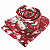 Kit Gravata Slim e Lenço de Bolso Floral Vermelha Algodão Premium - Imagem 7