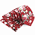 Kit Gravata Slim e Lenço de Bolso Floral Vermelha Algodão Premium - Imagem 1