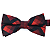 Gravata Borboleta Adulto Vermelha Xadrez - Imagem 4