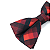 Gravata Borboleta Adulto Vermelha Xadrez - Imagem 3