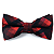 Gravata Borboleta Adulto Vermelha Xadrez - Imagem 1