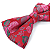 Gravata Borboleta Adulto Vermelha Floral - Imagem 3