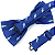 Gravata Borboleta Adulto Azul Desenhos - Imagem 2