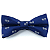 Gravata Borboleta Adulto Azul Desenhos - Imagem 1
