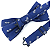 Gravata Borboleta Adulto Azul Desenhos - Imagem 2