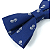 Gravata Borboleta Adulto Azul Desenhos - Imagem 3