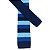 Gravata Slim Crochê Tricô Azul Listrada - Imagem 5