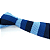 Gravata Slim Crochê Tricô Azul Listrada - Imagem 3