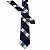 Gravata Slim Xadrez Azul Marinho Premium - Imagem 4