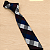 Gravata Slim Xadrez Azul Marinho Premium - Imagem 5