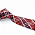 Gravata Slim Xadrez Vermelha Luxo - Imagem 3