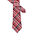 Gravata Slim Xadrez Vermelha Luxo - Imagem 5